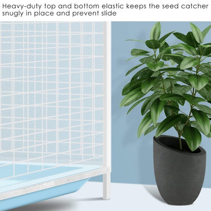 Birdcage Mesh Cover - Universal Birdcage Cover - Birdcage Splash Guard - Seed Catcher - Dust Cover for Birdcage - Birdcage Cover Skirt - Dustproof Mesh Cover - Dust Cover - Net - Birdcage Accessories - 40*150-220 cm - White.