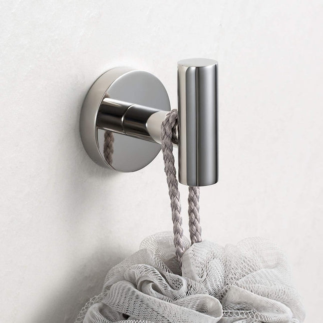 2 pieces - Towel hook - Hanging hooks - Hanging hooks - Bathroom towel hooks - Key hook - Clothes hook - Hat hook - Wall hooks - stainless steel hook - with screws - for bathroom, kitchen, garage, home, hotel, office - 5.5*6 cm - silver.