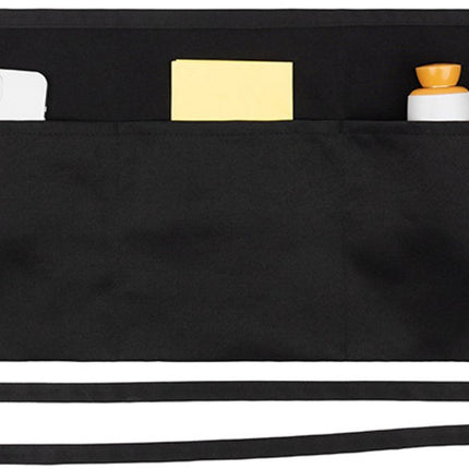 Waiter Apron - Kitchen Apron with 3 Pockets - Waterproof Bar Apron - Waterproof and Oil-Repellent - Restaurant Unisex Half Aprons - Waitress Apron - Black Server Aprons - Waiter Short Half Waist Server Apron - Aprons.