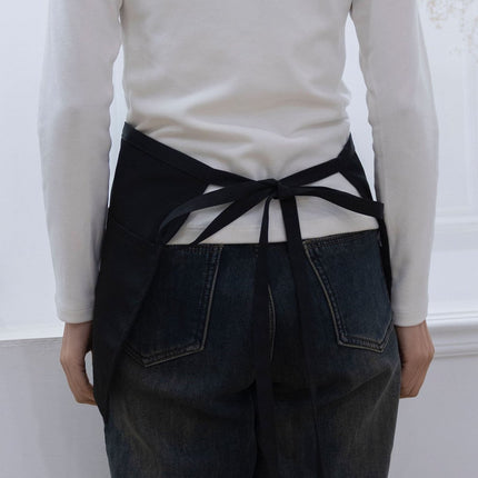 Waiter Apron - Kitchen Apron with 3 Pockets - Waterproof Bar Apron - Waterproof and Oil-Repellent - Restaurant Unisex Half Aprons - Waitress Apron - Black Server Aprons - Waiter Short Half Waist Server Apron - Aprons.