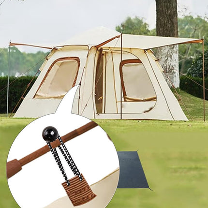 50 pieces - 6 inch - Elastic rope - Elastic cord - Tensioning elastic - tension cord - ball bungee cords - with balls - reusable - for golf nets, soccer goals, camping, tent poles, hose - black rope white spot - 150*22 mm.
