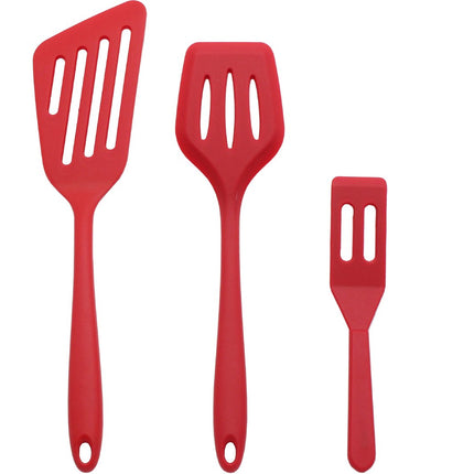 3 pieces - spatula - silicone spatula set - silicone cooking spatula - heat-resistant non-stick spatula - kitchen utensils - for baking and stirring - red.