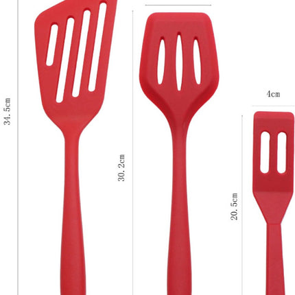 3 pieces - spatula - silicone spatula set - silicone cooking spatula - heat-resistant non-stick spatula - kitchen utensils - for baking and stirring - red.