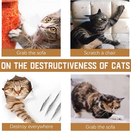 Anti-Scratch Sheets for Cat and Dog - 6 Piece Sticker Scratch Protectors - 45 x 30cm - Cat Scratch Protector - Anti Scratch - Cat Sofa Protector - Scratch Protectors for Furniture Sofa Table Door - Scratching Post - Transparent.