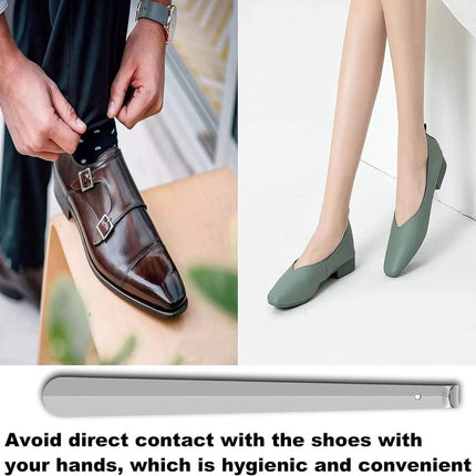 Shoehorn - Shoe puller - 30 cm - shoehorns - shoe spoon - stainless steel shoehorn - durable and strong - long shoehorn - width 1.2 mm - silver.
