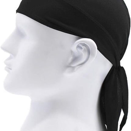 4 pieces - Cycling Cap - Frost Cap - Cycling Headscarf - Skullcap - Sweat-Wicking Beanie - Beanie - Headband - Quick-Drying Pirate Hat - Outdoor Beanie - Hip Hop Hat - Motorcycle Headscarf - Sweat-Wicking Skull Caps - Bandana for Men & Women - Black.
