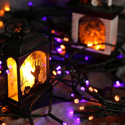 2 Pieces Solar Garden Lights Total 171 FT, 400 LED Lights - Halloween Lighting - Halloween String Lights - Halloween Decoration - Halloween Lanterns Decoration - Small Party Lights - Fairy Lights - Waterproof - For Garden - Patio And Path.