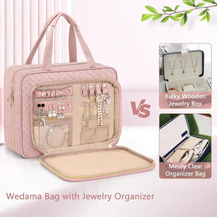 Pink Hanging Travel Toiletry Bag Large Makeup Bag.