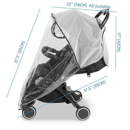 Universal Stroller Rain Cover 5-in-1 Transparent Weather Protection for Infants.