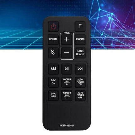 Replacement Remote Control AKB74935621 Compatible with LG Soundbar SJ2 SJ2.AEUSLLK SJ2.DEUSLLK.