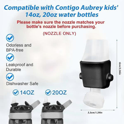 3 Pcs Replacement Nozzles Compatible with Contigo, BPA-Free Lid Parts with Wrench.