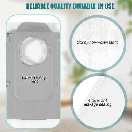Roborock Q8 Max Q8 Max+ Q5 Pro Q5 Pro+ Compatible Vacuum Cleaner Bags 8PCS Replacement Accessories.