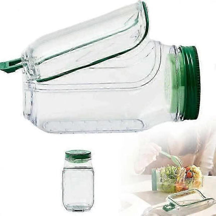 NEW Salad Container with Sauce Dressing Container, Vertical Layered Salad Container with Built-in Bowl, Portable Leak-Proof All-in-One Salad Box.