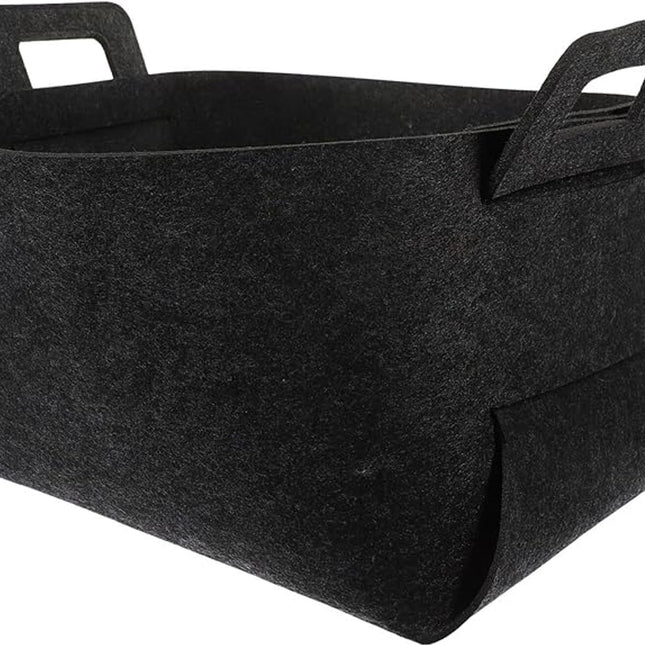 Storage Basket - Storage Box - Clothes Organizer - Wardrobe - 18*13*11cm - Small Storage Basket - Laundry Basket - Laundry Bag - Felt Cloth - Black - Home Decor - Storage Box - Closet Organizer.
