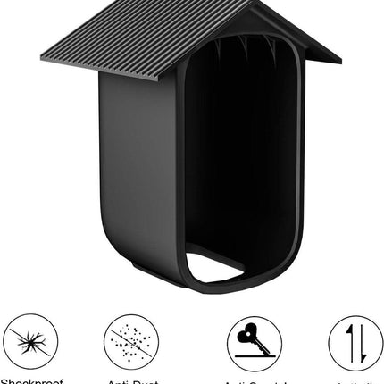 pieces - Camera silicone protective cover - security camera protective cover - black - soft silicone cover - security camera protective cover - weatherproof silicone housing - for EufyCam 2C.