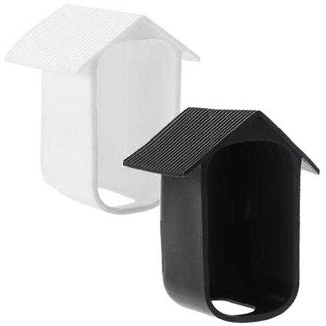 2 pieces - Camera silicone protective cover - Surveillance camera protective cover - suitable for EufyCam 2C - Protection - Weatherproof silicone housing - Soft - Black + White.