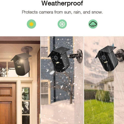2 pieces - Camera silicone protective cover - Surveillance camera protective cover - suitable for EufyCam 2C - Protection - Weatherproof silicone housing - Soft - Black + White.
