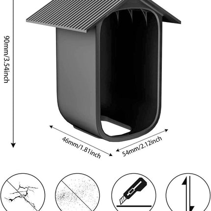 2 pieces - Camera silicone protective cover - Surveillance camera protective cover - suitable for EufyCam 2C - Protection - Weatherproof silicone housing - Soft - Black + White.