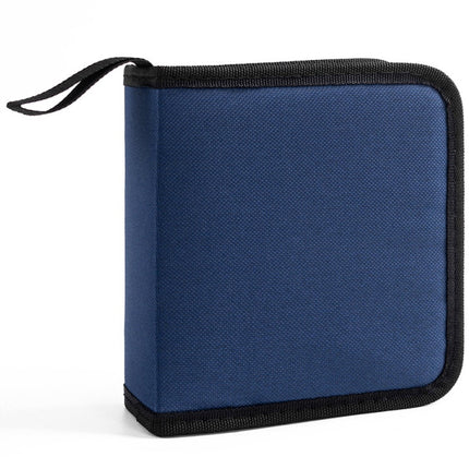CD/DVD Storage Case - CD Bag - Oxford Cloth - With Zipper - CD Case Storage Folder - DVD Case Case - CD (Rom)/DVD Storage Case - CD/DVD Case Folder - CD/DVD Storage System - Suitable for 40 CDs or DVDs - 16*15.5*4.8cm - Blue.