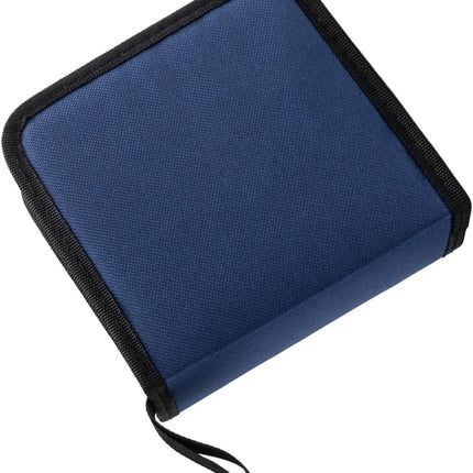 CD/DVD Storage Case - CD Bag - Oxford Cloth - With Zipper - CD Case Storage Folder - DVD Case Case - CD (Rom)/DVD Storage Case - CD/DVD Case Folder - CD/DVD Storage System - Suitable for 40 CDs or DVDs - 16*15.5*4.8cm - Blue.