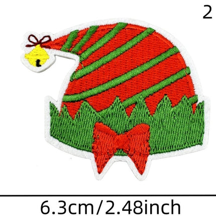32 Pieces Iron-On Patches - Christmas Iron-On Embroidered Patches - Embellishments for Clothing - Clothes Patches - DIY Accessories - Cute Sewing Appliques - Sew-On Embroidered Applique Sewing Patches - For Jackets, Hats, Backpacks.
