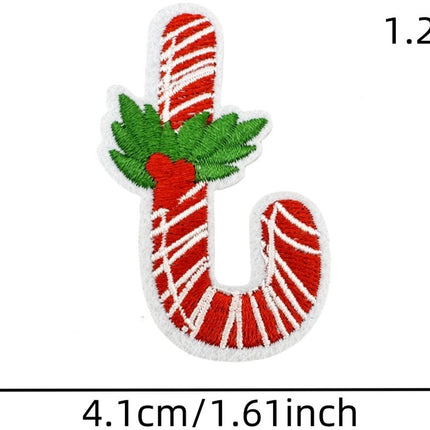 32 Pieces Iron-On Patches - Christmas Iron-On Embroidered Patches - Embellishments for Clothing - Clothes Patches - DIY Accessories - Cute Sewing Appliques - Sew-On Embroidered Applique Sewing Patches - For Jackets, Hats, Backpacks.