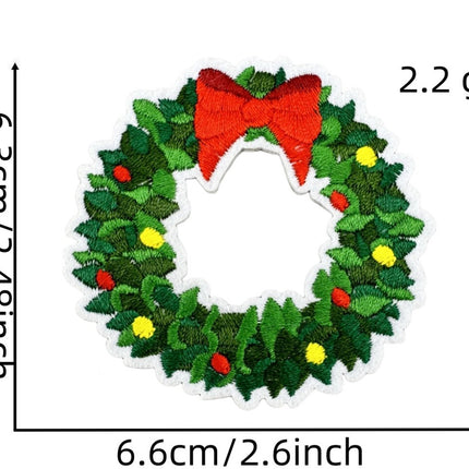 32 Pieces Iron-On Patches - Christmas Iron-On Embroidered Patches - Embellishments for Clothing - Clothes Patches - DIY Accessories - Cute Sewing Appliques - Sew-On Embroidered Applique Sewing Patches - For Jackets, Hats, Backpacks.