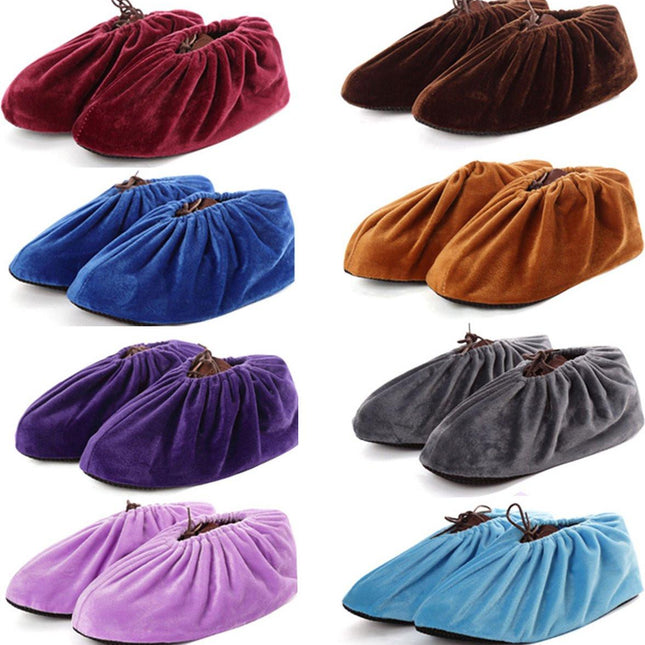 Overshoes - Shoe Cover - Shoe Protectors - Sturdy Shoe Covers - Shoe Covers - Reusable Shoe Covers - Reusable Fabric Overshoes - 8 Pairs - 31.5 x 12cm - Adult - Washable - Strong - Durable - Non-slip.