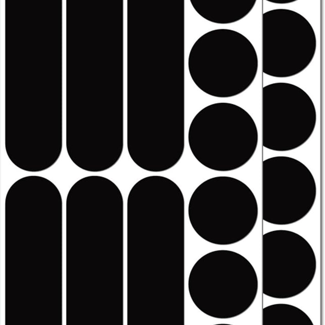 Reflective stickers - 2 pieces - Round + Strip - Reflection - Bicycle reflectors - Reflective safety stickers - For bicycle, motorcycle scooter, scooter, all types of helmets - Black