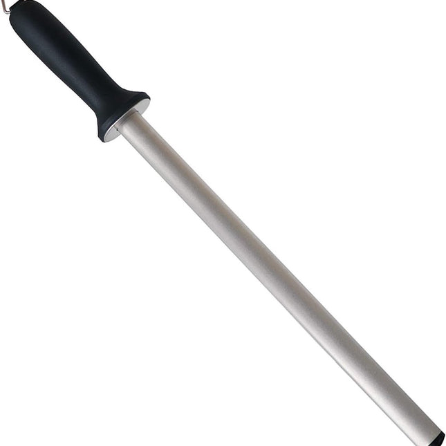 Diamond sharpening steel - Sharpening steel for knives - Sharpening rod - PP - silver, black - 439mm - Suitable for sharpening and maintaining all types of knives (except serrated knives/ceramic knives).