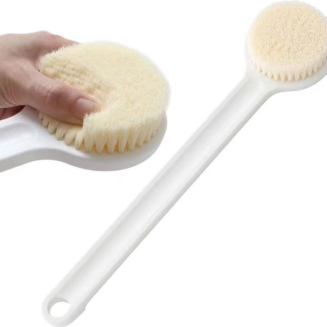 Bath brush - Back brush - Long-handled bath brush - Skin brush - Shower brushes - Bath/shower accessories - shower scrub brushes - white - PP - 37*7.5*2cm.
