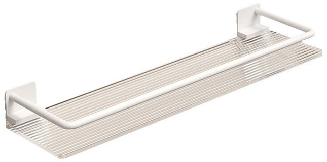 Bathroom Shelf - Wall Shelf - Milky White - Suitable for Toilet, Kitchen, Laundry Room, Farmhouse - for Item Storage, Room Decoration - Acrylic + Space Aluminum - 30*10*4cm - No Drilling.