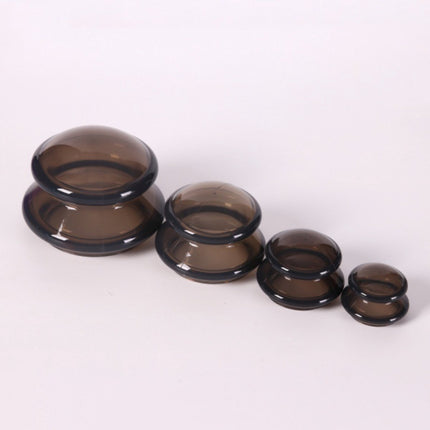 4 pcs Cellulite Cups - Silicone Cups - Cupping Cups - Cupping Set - Cupping For Cellulite - Vacuum Cup - For reducing cellulite anti-aging relieves pain and joints for buttocks, neck, body - Black.