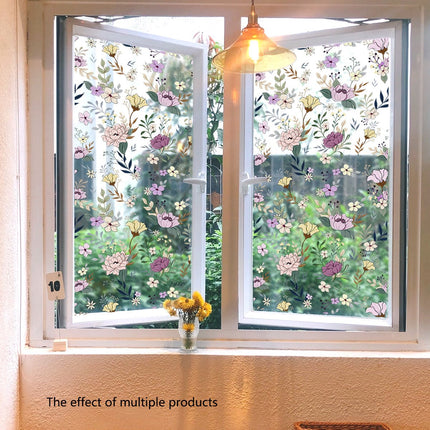 Static window sticker - window sticker - Wall decoration - 45*100cm - flower plant - PVC - B.