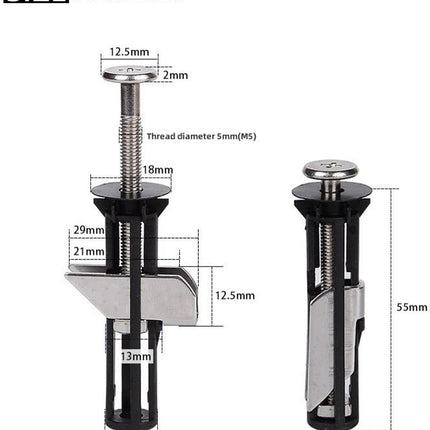 Toilet Seat Hinges - Universal Mounting Kit for Toilet Seats - Toilet Seat Hinge Set.