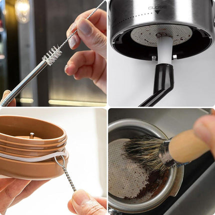 Coffee machine cleaning brush - 15 pieces - barista accessories - cleaning brush set - Cleaning brush for coffee machine - Cleaning brush for coffee spout and milk hose coffee machine - cleaning brush espresso machine.