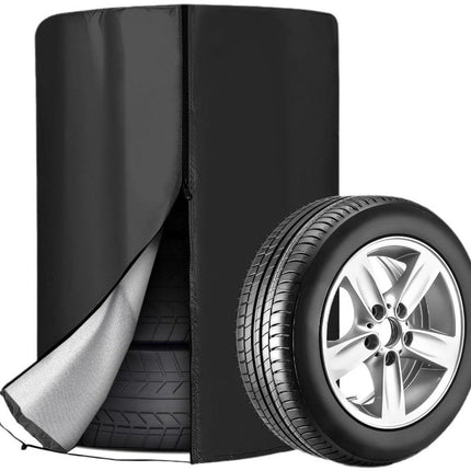 Tire cover - 1 piece - For 4 tires - Tire storage - 420D - 73*110cm - Car tire bag - Cover for car tires - Waterproof - Sun protection - Dustproof - Car tire cover - Winter tire cover - Black.