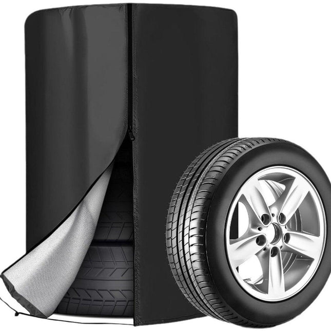 Tire cover - 1 piece - For 4 tires - Tire storage - 420D - 73*110cm - Car tire bag - Cover for car tires - Waterproof - Sun protection - Dustproof - Car tire cover - Winter tire cover - Black.