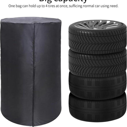 Tire cover - 1 piece - For 4 tires - Tire storage - 420D - 73*110cm - Car tire bag - Cover for car tires - Waterproof - Sun protection - Dustproof - Car tire cover - Winter tire cover - Black.
