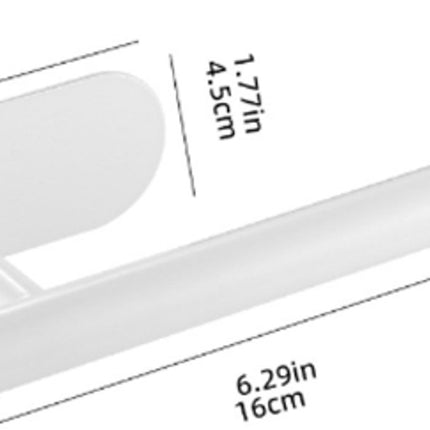 Toilet Roll Holder - Toilet Roll Holder - No Drilling - White - Self-Adhesive - Roll Holder - Stainless Steel - Bathroom & Kitchen - 16*8*4.5 cm - for kitchen, bathroom and toilet.