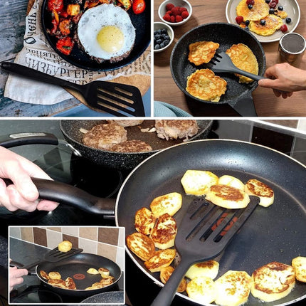 Spatulas - 3 pieces - Spatula Silicone - BPA free - Non-stick coating Silicone Cooking Utensil Set, Slotted spatula, heat resistant spatula, fish spatula, spatula kitchen utensils, for coated pots - Non-stick.