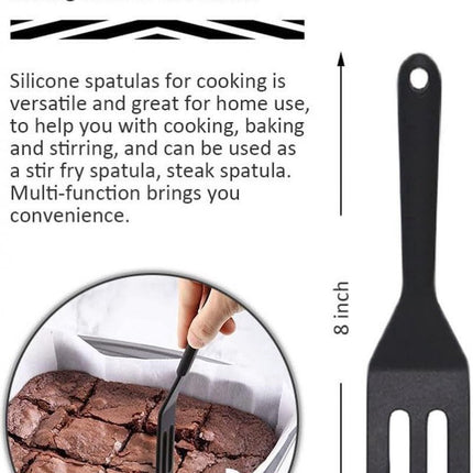 Spatulas - 3 pieces - Spatula Silicone - BPA free - Non-stick coating Silicone Cooking Utensil Set, Slotted spatula, heat resistant spatula, fish spatula, spatula kitchen utensils, for coated pots - Non-stick.