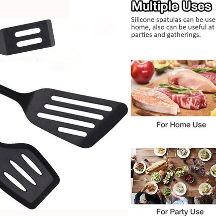 Spatulas - 3 pieces - Spatula Silicone - BPA free - Non-stick coating Silicone Cooking Utensil Set, Slotted spatula, heat resistant spatula, fish spatula, spatula kitchen utensils, for coated pots - Non-stick.
