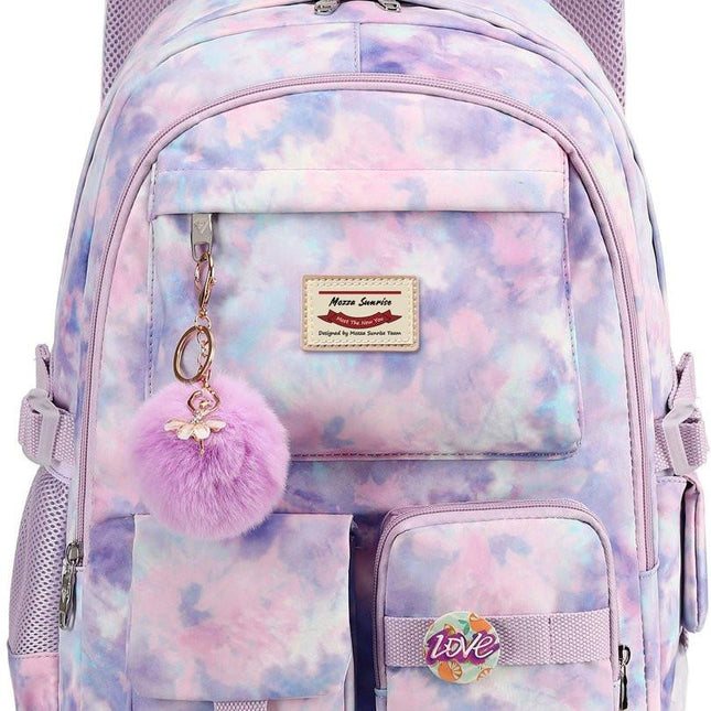 Backpack - School Bag - Backpack - Girl Backpack - School Backpack - School Bag - Laptop Backpack - 30 Liters - PurpleB.