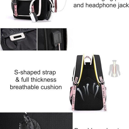 Backpack - School Bag - Backpack - Girl Backpack - School Backpack - School Bag - Book Bag - With USB Charging Port - Laptop Backpack - 30 Liters.