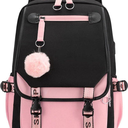 Backpack - School Bag - Backpack - Girl Backpack - School Backpack - School Bag - Book Bag - With USB Charging Port - Laptop Backpack - 30 Liters.