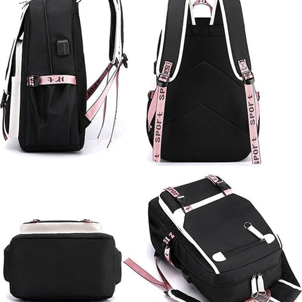 Backpack - School Bag - Backpack - Girl Backpack - School Backpack - School Bag - Book Bag - With USB Charging Port - Laptop Backpack - 30 Liters.