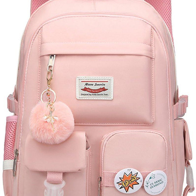 Backpack - School Bag - Backpack - Girl Backpack - School Backpack - School Bag - Laptop Backpack - 30 Liters - PinkA.