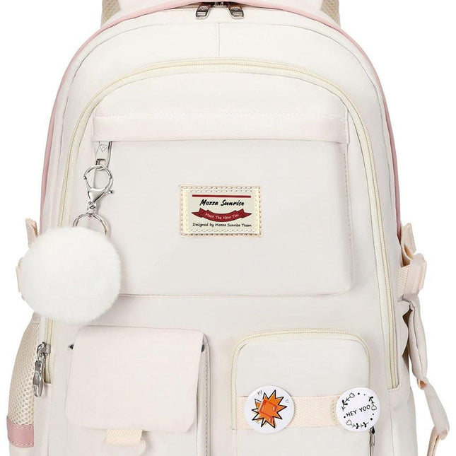 Backpack - School Bag - Backpack - Girl Backpack - School Backpack - School Bag - Laptop Backpack - 30 Liters - WhiteA.