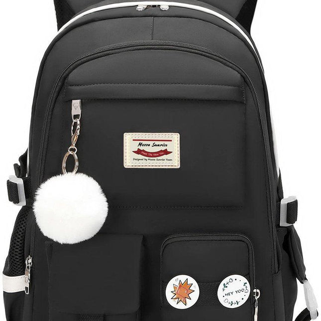 Backpack - School Bag - Backpack - Girl Backpack - School Backpack - School Bag - Laptop Backpack - 30 Liters - BlackB.